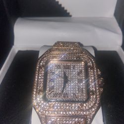 Pink Moissanite Watch 
