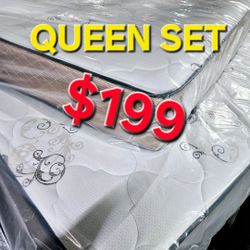 ORTHOPEDIC  !!! QUEEN SET $199 __ MATTRESS AND BOX SPRING 
