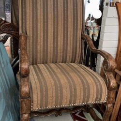 Wooden/Fabric Armchair