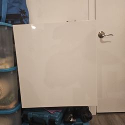 White Ikea Besta with Gloss White Doors