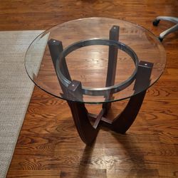 Glass-Top Designer End Table