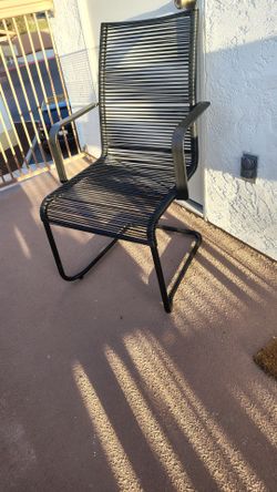 Furnish your patio.  5 pieces.  2 full size chairs, one real wood table, 1 longer jute rug and a ceramic  potted aloe vera
