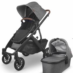 UPPAbaby Vista V2 Stroller + Bassinet + Rumble Seat