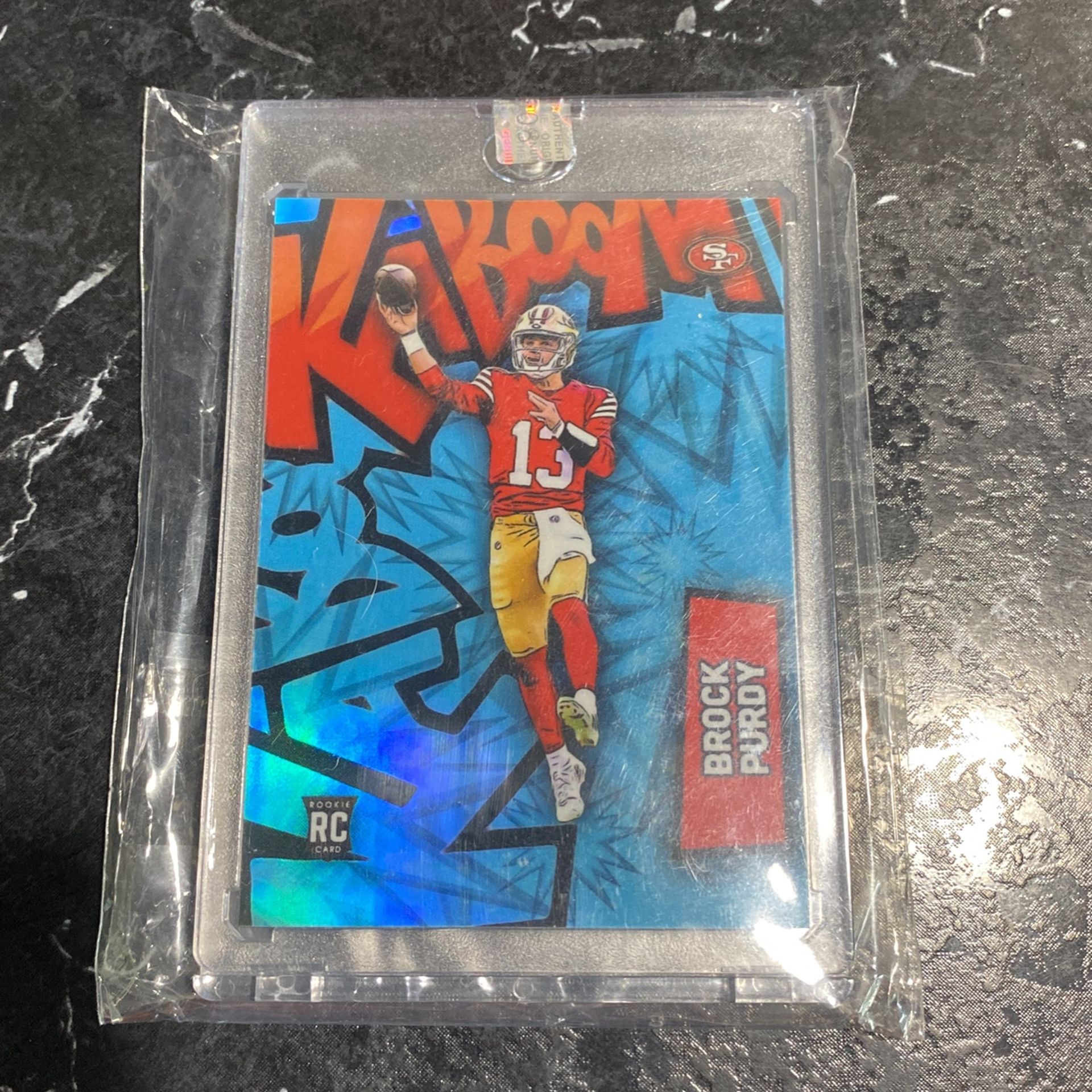 Brock Purdy Rookie Blue Refractor Kaboom Promo Card
