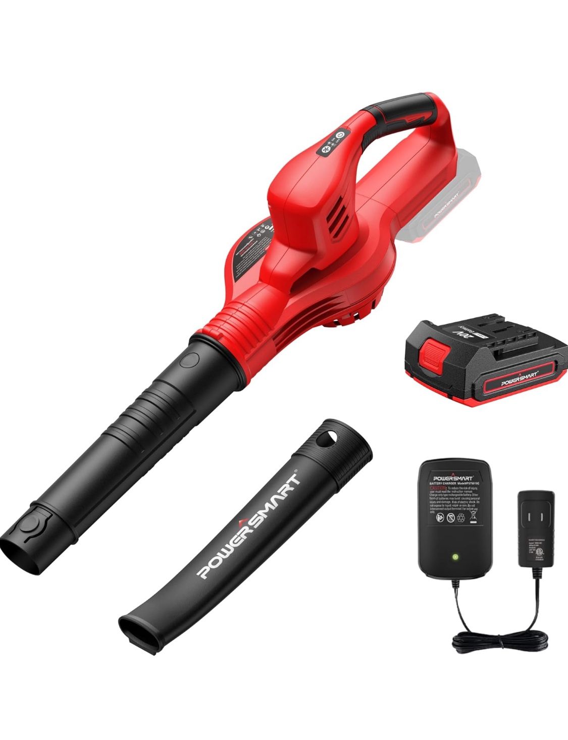 PowerSmart 20V Cordless Leaf Blower with 2.0Ah Battery and Charger, Lightweight Small Leaf Blower for Gutter 2024 Version
