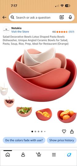 Ceramic Nesting Bowls - Lotus Flower
