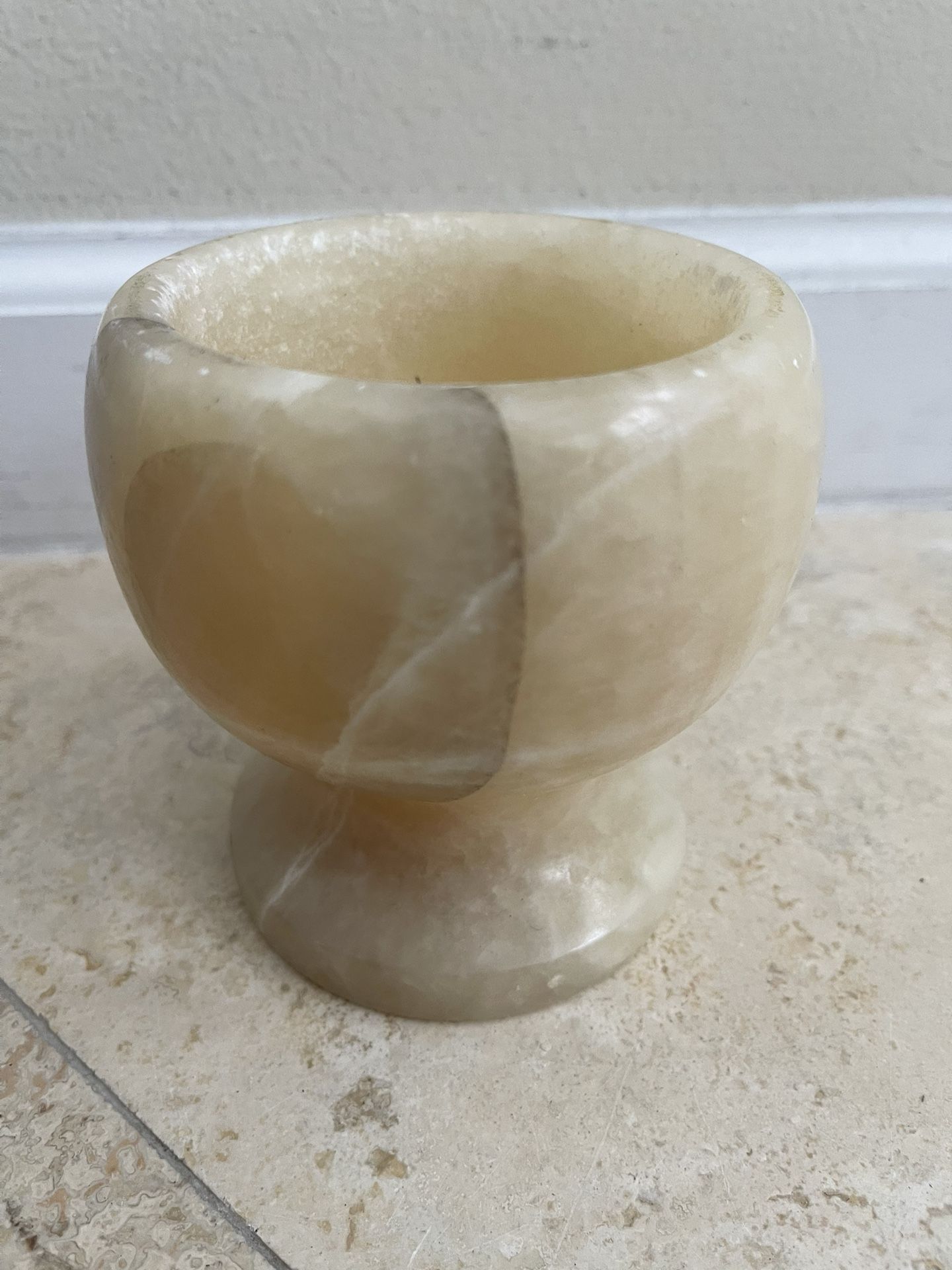 Vintage Onyx/Marble Goblet—LIKE NEW