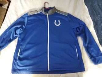 Indianapolis Colts Majestic Thermabase Blue Full Zip Pullover Jacket Golf XL