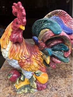 Ceramic rooster decoration