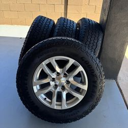 Great Set 🔥 Chevy Silverado Tahoe Suburban 18" Wheels and Goodyear LT Tires