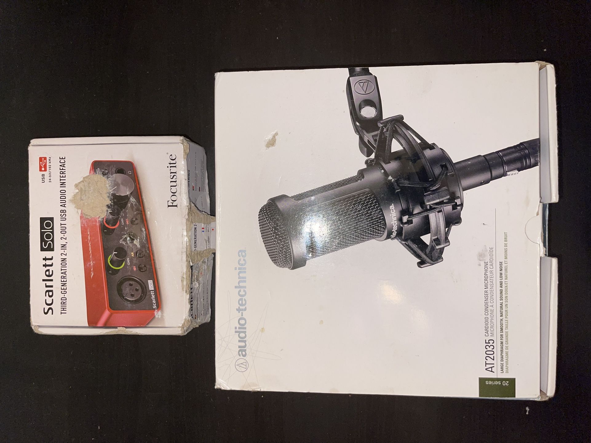 Audio Technica Microphone And Focusrite 