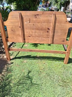 Queen bed frame maple solid wood