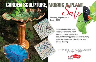 Garden sculpture and plant sale Sat sept 5