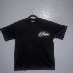 Small  Black Amiri cotton t-shirt with white logo