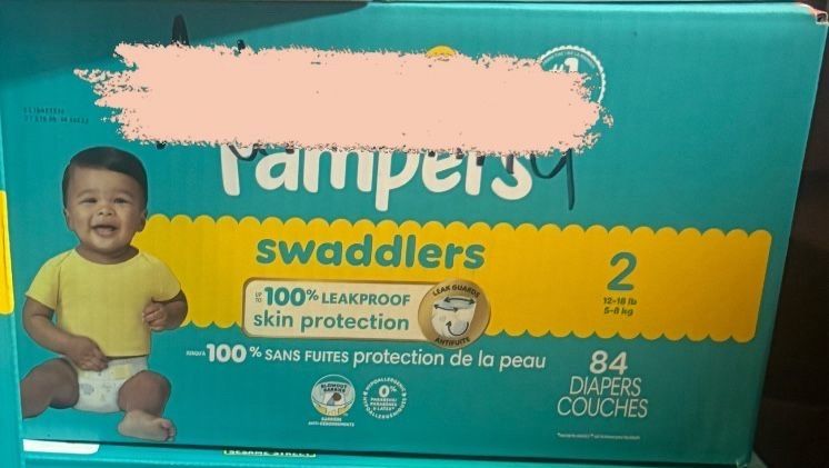 Size 2 Pampers New In Box  84 Count 