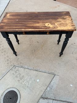 Rustic Wood Console Table with Drawer