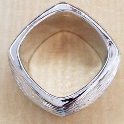 Large Silver Plated Bangle Bracelet 