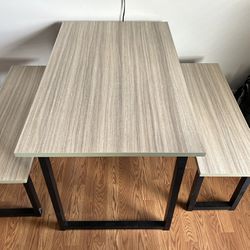 Dining Table With matching Benches