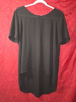 Lightweight black short sleeve blouse