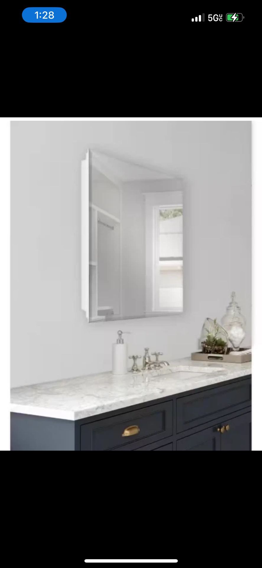 Glacier Bay 19-5/8 in. x 26 in. Rectangular Recessed Medicine Cabinet w/Mirror