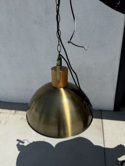Modern Single Dome Gold Light