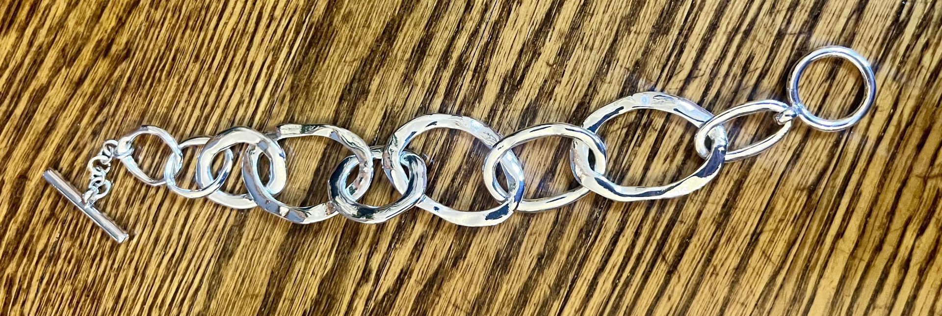 Chloe & Isabel Bracelet, Silver Tones, hammered silver look