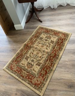 Small Burnt Orange Entry Rug