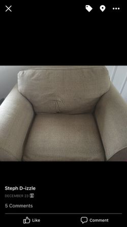 Chair with ottoman used