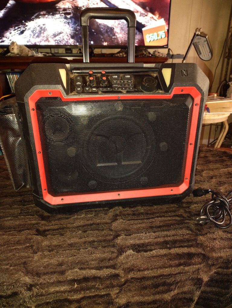 Used Monster Rockin' Roller 4 Portable Bluetooth Speaker.