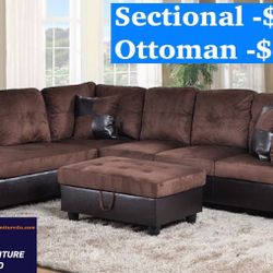 Free Delivery—Brand new sectional sofa couch 