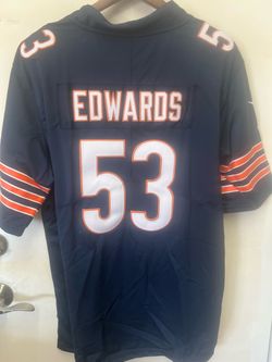 T.J. Edwards #53 Chicago Bears Blue New Jerseys size Large