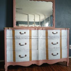 French dresser W/ Mirror and Nightstand
