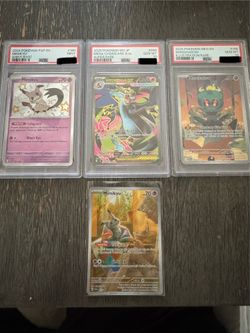 Mega Charizard x Japanese psa 10, Marshadow psa 10, Mimikyu psa 9, Mimikyu promo card