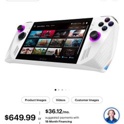 ROG Ally 7" 120Hz FHD 1080p Gaming Handheld - AMD Ryzen Z1 Extreme Processor - 512GB - Windows