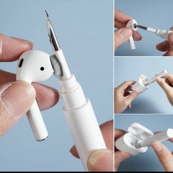Earbuds Cleaning Brush For Air-pods, Air-pods Pro 1 2 3 In 1 Wireless Earphone Case Cleaner 