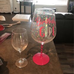 Huge Birthday Girl Wine Glass