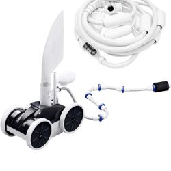 MAKHOON Upgrade Pool Pressure Side Sweeper: Professional Solution for Cleaning Your Swimming Pool (Four Wheels are Better Than Three) Need 1.5" Female