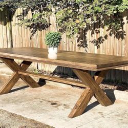 Custom Dining Table Farmhouse Country French Modern Rustic Solid Wood Set Restoration Hardware Insp Bench Hand Built Round Oval Counter Breakfast  