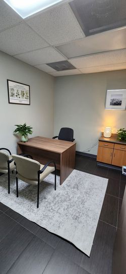 1 Work Desk and 2 Utility Chairs