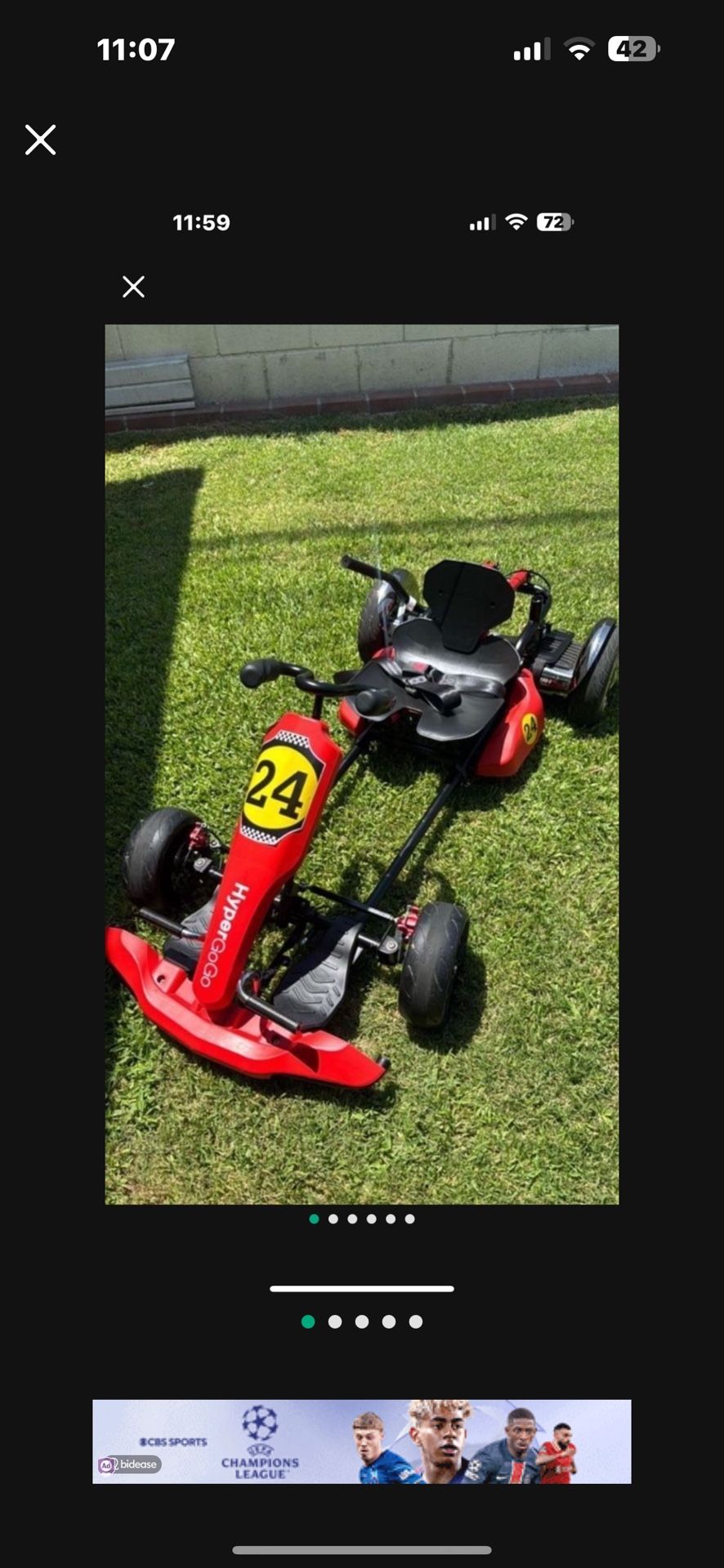 HIPER GOGO scooter Attachment Kart. Conversion Hoverboard . self Balancing Scooter. Great Condition. $200