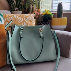 Light Green Faux Book Bag