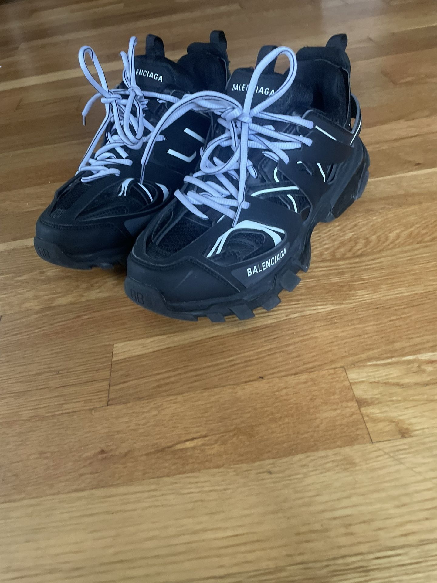 Black And White Balenciaga Track Runners