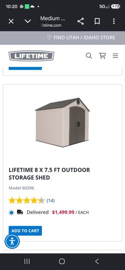 LIFETIME 8X8 PREMIUM ROUGHCUT EDITION VINYL.SHED WITH MANUFACTURER ACCESSORYSHELVING $1099 INCLUDES FREE DELIVERY AND SET https://offerup.co/faYXKzQF
