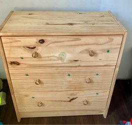 Pine Wood 3-Drawer Dresser from IKEA