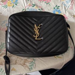 Authentic Saint Laurent Quilted Camera Bag