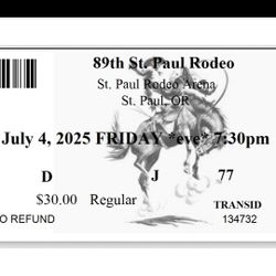 St Paul Rodeo Ticket 