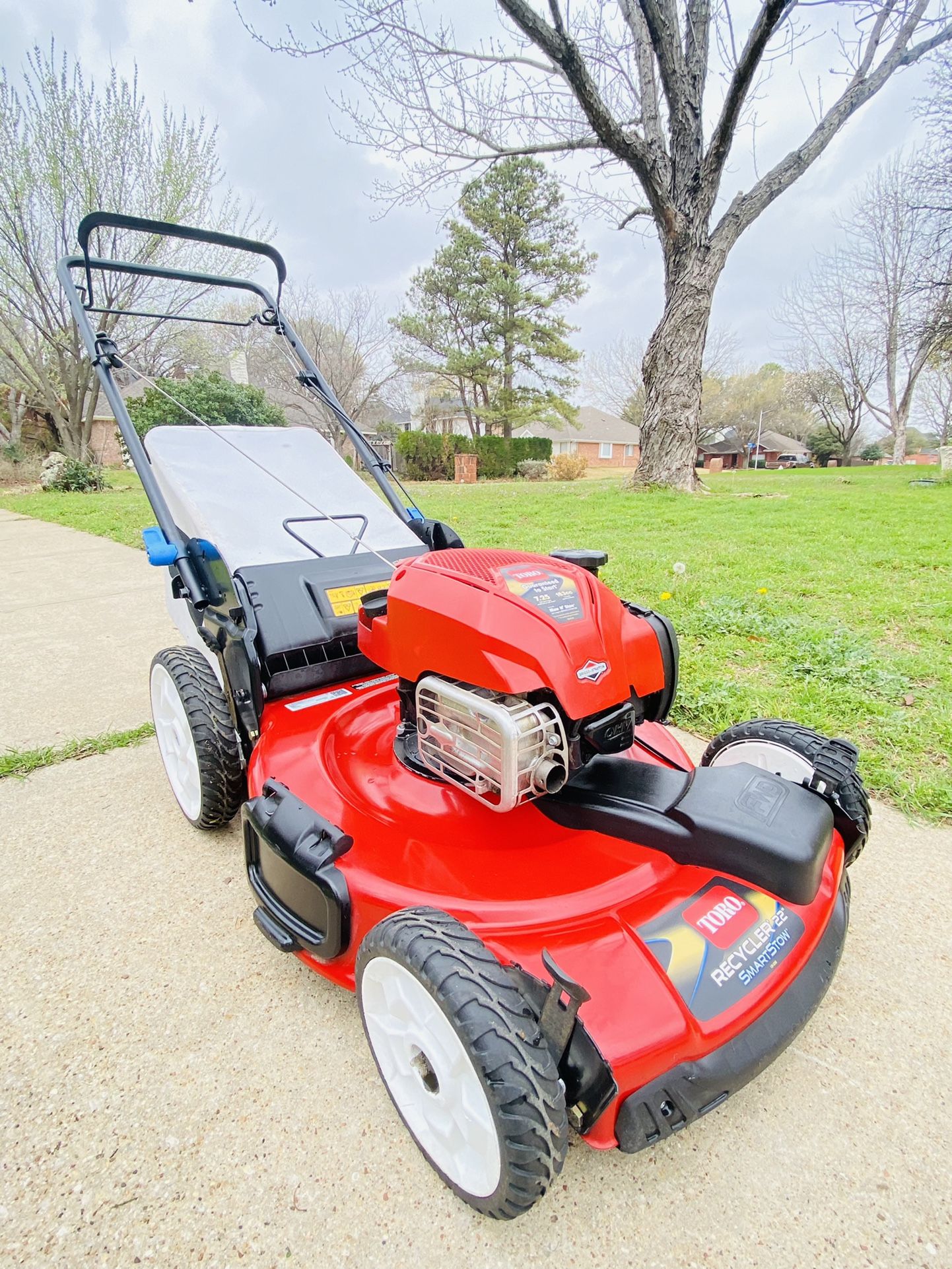 Toro Recycler 22” / 7.25HP / 163cc Self Propelled Smartstow Lawn Mower With Bag