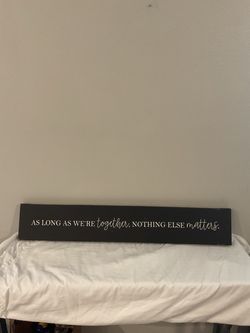 Black Wood Quote Wall Sign