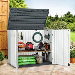 OUTDOOR SHED 47 CU FEET WATERPROOF AND LOCKABLE BRAND NEW IN BOX!!!