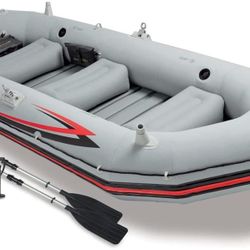 Intex mariner 4 Inflatable Boat (Missing Half Of 1 Paddle)